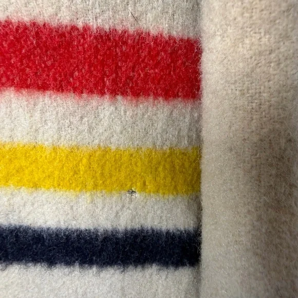 Vintage Hudson’s Bay Point Blanket Jacket – “Free Leonard Peltier” – Wool Coat - Picture 4 of 11
